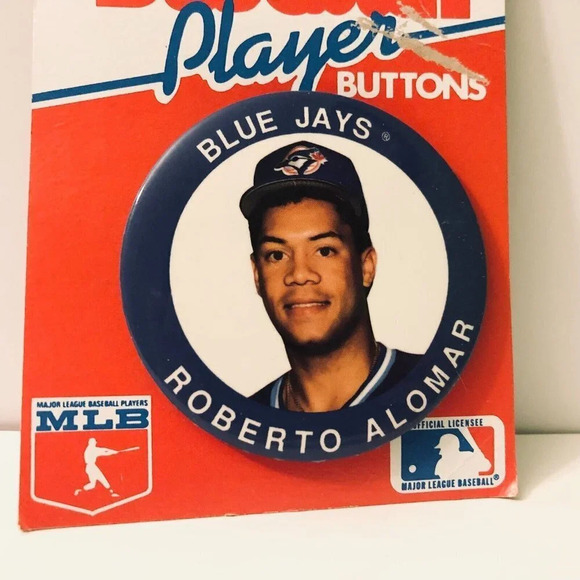 Vtg Roberto Alomar Baseball Player Button Toronto  Blue Jays - Picture 7 of 13